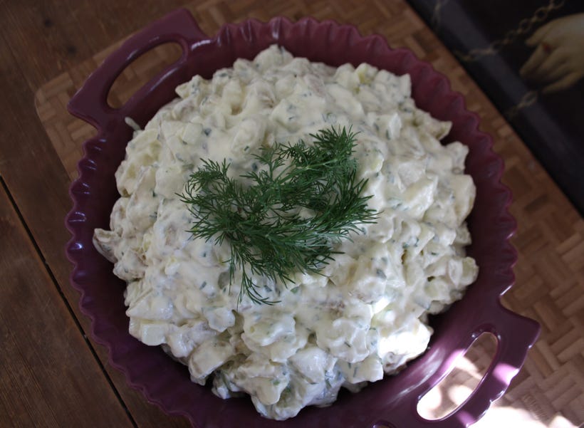 potatissallad äpple
